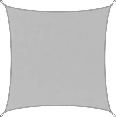 Produktbild von HOBBYGARDEN, Sluneční plachta, pro bazén balkon terasa zahrada, čtvercová, voděodolná, ochrana proti slunci, ochrana proti povětrnostním vlivům, ochrana proti UV záření, plachta, šedá, 6 m