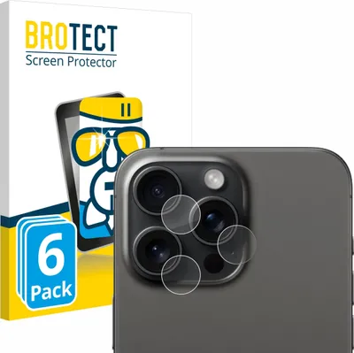 Produktbild von 6x BROTECT Schutzglas für Apple iPhone 15 Pro Max (NUR Kameraschutz) Schutzfolie Panzer Folie Glas Display Schutz klar
