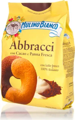 Immagine prodotto di Abbracci del Mulino Bianco - Biscotti con cacao e panna montata