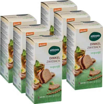 Produktbild von Naturata  Dinkel-Zwieback, ungesüßt (6 x 150 gr)