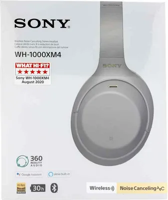 Image de Sony WH-1000XM4, Avec et sans fil, Appel/Musique, 4 - 40000 Hz, 254 g, Casque, Argenté
