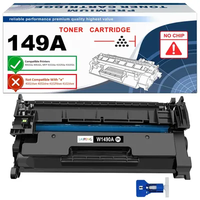 Zdjęcie produktu dla Kompatybilna kaseta tonerowa 149A W1490A (149X W1490X) do drukarek HP LaserJet Pro 4002dw, 4002dn, MFP 4102dw, 4102fdw, 4102fdn. Wydajność: 2900 stron. [Bez chipa, z narzędziami]