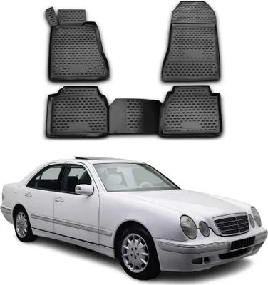 Obrázok produktu pre 1995-2002 Mercedes W210 podlahové rohože TPE čierne 4 ks