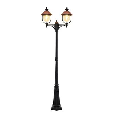 Produktbild von Lindby Außenleuchte Clint, 225cm, 2-flg., seewasserfest, E27