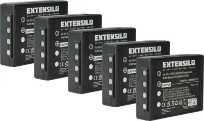 Produktbild von EXTENSILO 5x Akku kompatibel mit HBC Spectrum A, 1, B, 2 Industrie-Funkfernsteuerung Fernbedienung (2500 mAh, 6 V, NiMH) - Schwarz