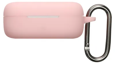 Produktbild von kwmobile Schutzhülle für Huawei FreeArc Hülle - TPU Silikon Case für Kopfhörer Ladecase - stoßfestes Cover mit Karabiner - Altrosa
