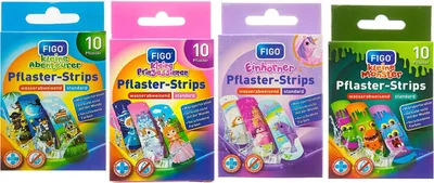 Produktbild von 40 Kunterbunte Kinderpflaster Pflaster Kinder Wundpflaster Kunterbunt