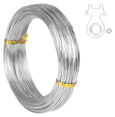 Aluminium Basteldraht 1 mm x 50 m, biegsam für Schmuck & Skulpturen