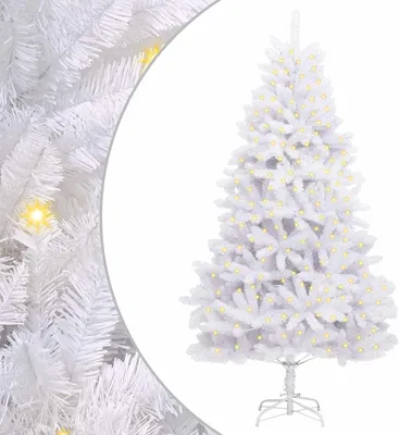 Imagen del producto de vidaXL Árbol de Navidad artificial, 300 luces LED, PVC y acero, color blanco