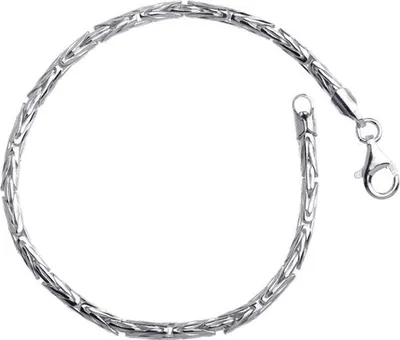 Produktbild von SILBERKETTEN STORE Königskette Armband, rund 3mm - 925 Silber, Länge wählbar von 16-25cm - 24cm
