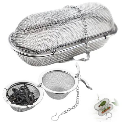 2er-Set Tee-Infuser aus Edelstahl, feinmaschig, mit Kette