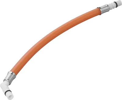 Image de Raccord de tuyau flexible, 25 cm, rouge, angle de 45°
