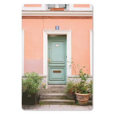Produktbild von MuchoWow® Mauspad Mousepad Paris - Tür - Pastell - Architektur 18x27 cm - Mousepads - Maus Mat - Pad - Mausunterlage