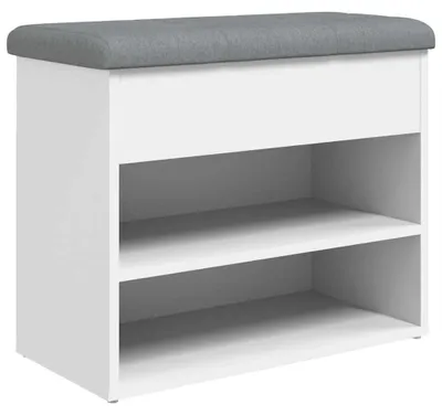 Obrázok produktu pre vidaXL Lavica na topánky biela 62 x 32 x 50 cm Materiál na báze dreva