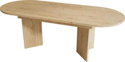Produktbild von okwish Ausziehbarer Esstisch Teleskoptisch (140/180×90 cm)Küchentisch Esstisch mit abgerundeten Ecken,Wohnzimmertisch Für Wohnzimmer und Küche geeignet,Eichenfarbe