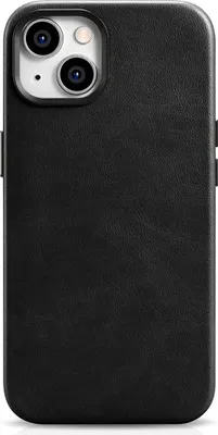 Zdjęcie produktu dla iCarer Oil Wax Premium Leather Case skórzane etui iPhone 14 Plus magnetyczne z MagSafe czarny (WMI14220703-BK)