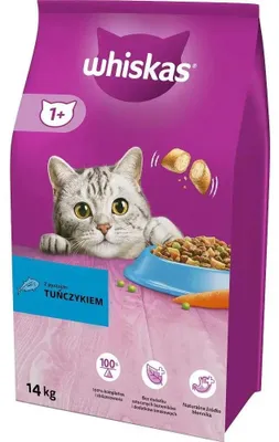 Zdjęcie produktu dla WHISKAS Karma Sucha Dla Kota 1+ Z Tuńczykiem 14kg