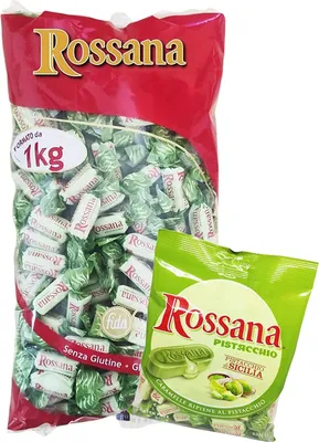 Produktbild von Rossana - Bonbons mit Pistaziencreme - Maxi-Beutel mit 1 kg + - Lose gefüllte Bonbons verpackt 1 kg - Fida