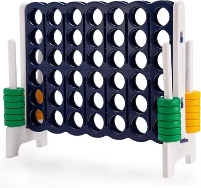 Immagine prodotto di Set gioco gigante Match 4 per bambini e adulti 120 x 42 x 104 cm grigio + blu scuro