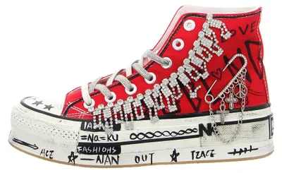 Produktbild von Nan-Ku Plateau Schnürschuhe Damen 31393130353531 Rot 37 EU