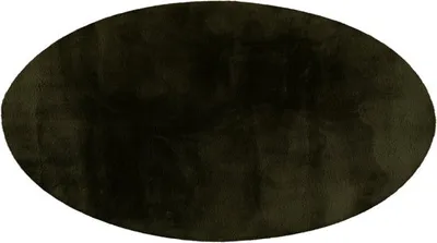 Produktbild von Lalee Heaven - Runder Teppich - Teppich - Teppich - Teppich - Hochflor - Super weich -bequem Flauschig - Kaninchenfell- 120x120 cm Rund dunkelgrün