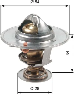 Produktbild von GATES Thermostat Kühlmittel 85°C für HYUNDAI i30 (FD) für KIA Picanto (SA)