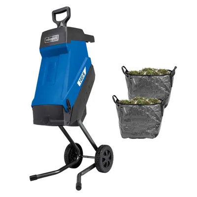Produktbild von Scheppach Gartenhäcksler GS55 Elektro Messerhäcksler Schredder Holzhäcksler | 2400 W Motor | Schnittstärke 45mm Durchmesser | 45 L Fangsack