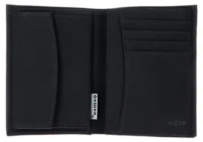 Produktbild von Geldbörse Herren/Portemonnaie Damen | Wallet mit RFID Schutz | New Cryptan (Vegan) | 8 Kreditkartenfächer | Kombibörse Hochformat | schwarz | Pure 2.0 Print Cyan