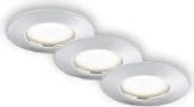 Produktbild von LED Einbauleuchte BRILONER LEUCHTEN ATTACH ONE, 5 W, 400 lm, IP44, chrom, Kunststoff, 3er Set, Ø 7,5 cm
