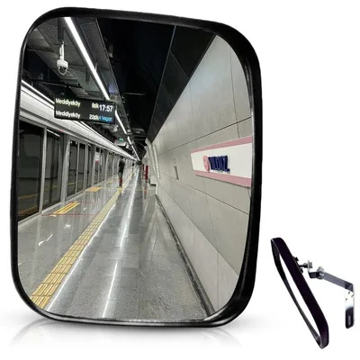 Image de Miroir de circulation convexe 16 x 19 cm pour la sécurité et la surveillance