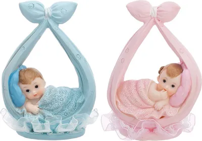 Immagine prodotto di Statuetta per torta 11cm bambino in fascia blu chiaro