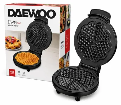 Immagine prodotto di Macchina per waffle Daewoo a forma di cuore da 1000 Watt