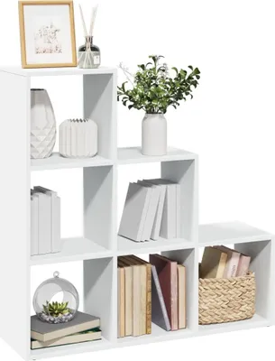 Produktbild von Maison Exclusive - Raumteiler Bücherregal 3-stufig Weiß 99x29x99 cm Holzwerkstoff