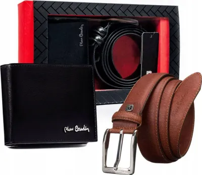 Obrázok produktu pre Darčeková sada: kožená peňaženka a pánsky opasok - Pierre Cardin