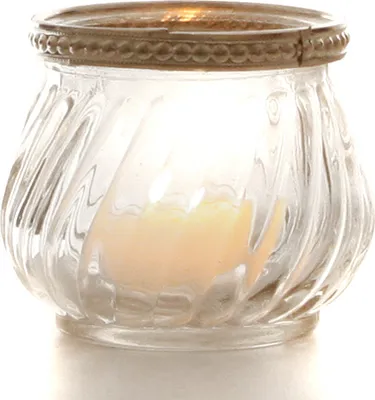 Produktbild von Dragimex, Teelicht-Glas, mit Rand, 7,5x6,5cm H, 53690