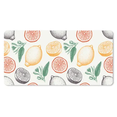 Produktbild von MuchoWow® Mauspad Mousepad Obst - Vintage - Küche - Muster 60x30 cm - Mousepads - Maus Mat - Pad - Mausunterlage - Nachhaltig