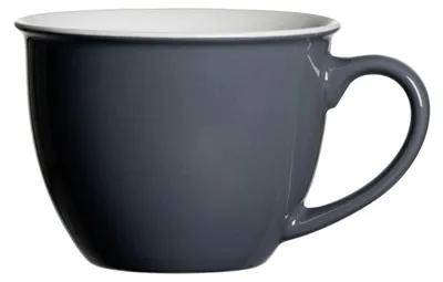 Produktbild von Ritzenhoff & Breker Jumbo Kaffeetasse Doppio, Teetasse, Kaffee Tasse, Becher, Porzellan, Anthrazit, 350 ml, 430240