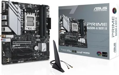 Produktbild von Motherboard ASUS PRIME B650M-A WIFI II, AMD B650, Sockel AM5, Micro ATX, DDR5, Wi-Fi 6