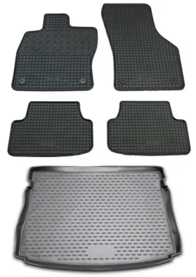 Produktbild von Gummi Kofferraumwanne + Fußmatten Set für VW Golf 7 5G, Bj. 2013-