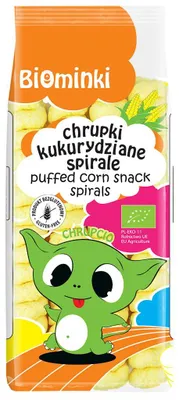 CHRUPKI KUKURYDZIANE SPIRALE BEZGLUTENOWE BIO 60 g - BIOMINKI