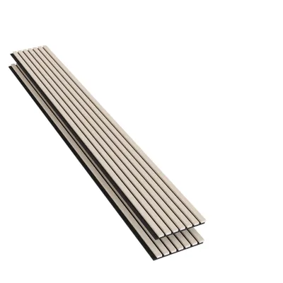Produktbild von AICA Akustikpaneele Wandverkleidungen 3D-Wandpaneele aus MDF 2er-Set Maße: 260 × 30 cm Farben:Natur-Eiche