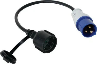Zdjęcie produktu dla Kabel przejściowy Schuko gniazdo do wtyczki CEE - Schuko - H07Rn-F 3G2.5 - 0,4 m