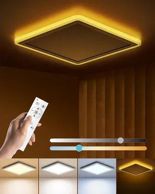 Obrázek produktu pro Žluté LED stropní svítidlo – stropní lampa – zlatá barva – jedinečný kus