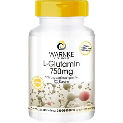 Imagen del producto de Cápsulas de L-Glutamina, 750 mg, 120 unidades