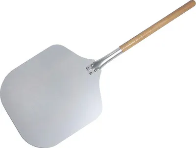 Produktbild von Contacto Pizzaschaufel groß - 40,5 x 30,5 cm Schaufelmaß, Stiellänge 62 cm, Gesamtlänge 102 cm, Aluminium mit Holzstiel