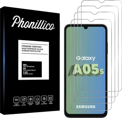 Produktbild von Hartglas für Samsung Galaxy A05S [4 Stück] Displayschutzfolie Screen Protector Film Anti-Kratzer Glas Resistant Phonillico®