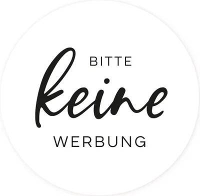 Produktbild von 2 Briefkasten Aufkleber KEINE WERBUNG | Wetterfest UV beständig 6cm ⌀ NORDEULE
