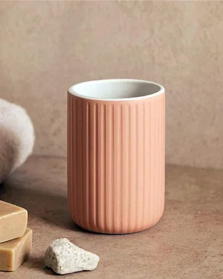 Immagine prodotto di Portaspazzolini da appoggio in Vetroceramica rosa color