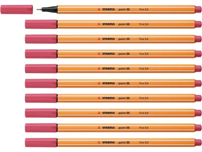 Obrázek produktu pro Stabilo - Fineliner tečka 88/49 F jahodově červená | 1 kus | 10 kusů