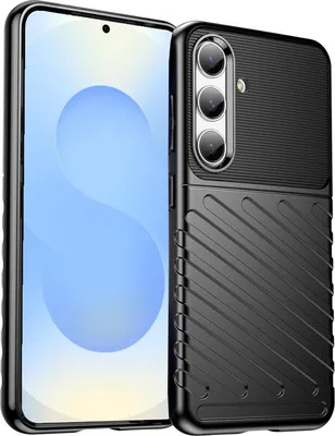 Produktbild von Conie Schutzhülle für Samsung Galaxy S25 Tasche Silikon Case Muster Cover Bumper TPU Hülle in Schwarz